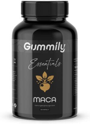 Potenzmittel & Standfestigkeit – Maca Complex Capsules - High Dose - Maca - Ashwagandha - Ginseng - Tribulus - Shilajit - Shatavari - Black Pepper - 60 Capsules - Vegan Gummily