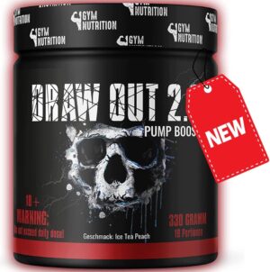 Ausdauer & Energie – Hardcore Pump Booster 2.0 Extreme Pump Booster Without Caffeine High Dose - Popular with Bodybuilders - Tingle-Free No Focus for Evening Fitness Booster Flavour: Ice Tea Peach
