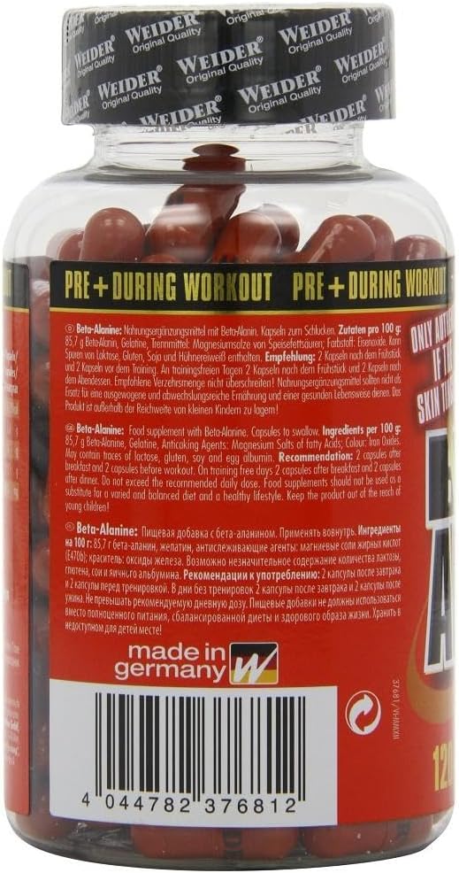 Ausdauer & Energie – Weider Nutrition Beta Alanine - Pack of 120 Capsules – Bild 3