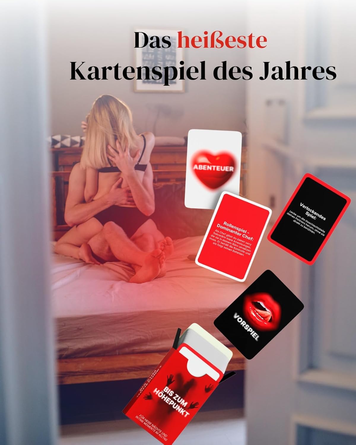 Penisvergrößerung & Pflege – YOUR LOVE CHALLENGE Up to the Climax - 100 Erotic Sex Playing Cards Valentine's Day Exciting Sex Game for Couples, Perfect for Intimate Moments and Hot Fun in Bed – Bild 4
