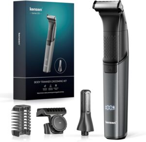 Penisvergrößerung & Pflege – kensen Men's Intimate Shaver, 2-in-1 Razor, Men's Intimate Area, Waterproof Body Shaver, Men's Type C Bodygroom, Men's Wet Dry Intimate Razor, Legs, Chest, Armpit Groin, Attachment Combs