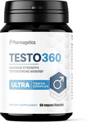 Potenzmittel & Standfestigkeit – Testo360 Men Vital Vegan, Vegetable Complex with Fenugreek, Maca, Tribulus, Zinc, Magnesium & Vitamin B6, Vegan Capsules