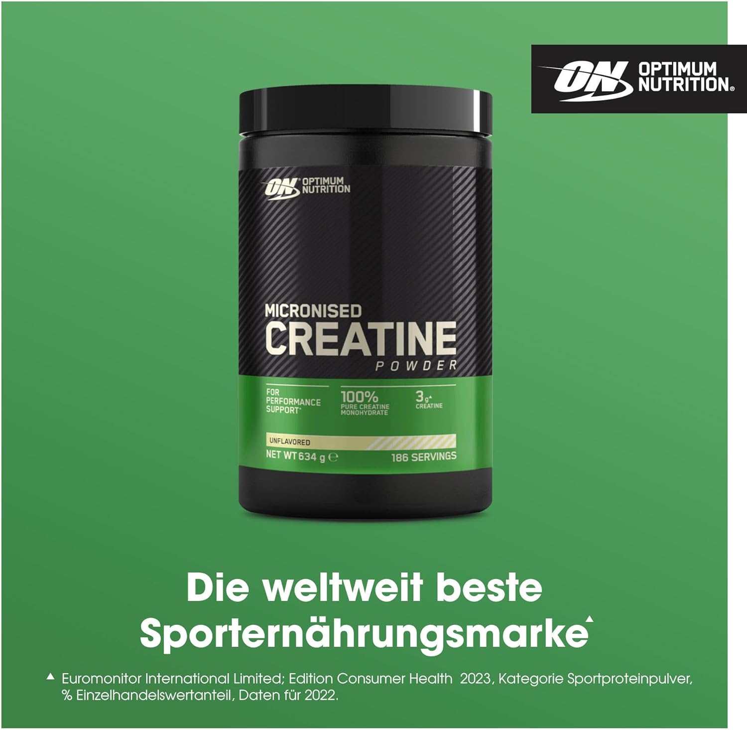 Ausdauer & Energie – Optimum Nutrition Micronised Creatine Powder, Unflavoured Monohydrate Powder for Muscle Growth, 176 Servings, 634g – Bild 2
