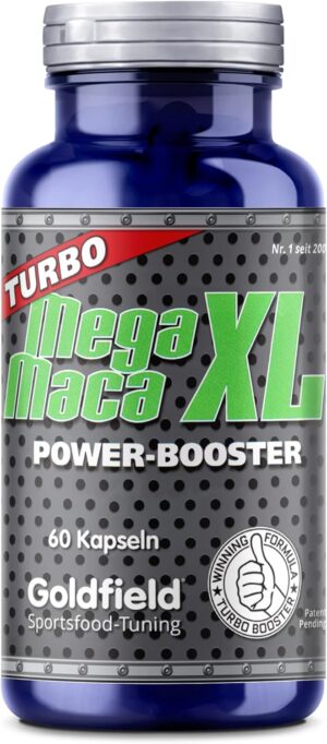 Potenzmittel & Standfestigkeit – Goldfield Mega Maca XL - Natural Support for Your Fitness Goals with Maca Root Extract from Peru, Over 60 Active Ingredients for Your Well-Being