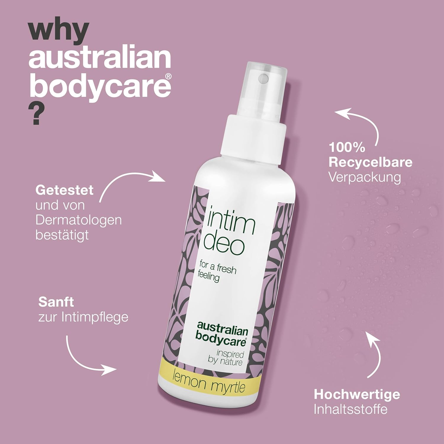 Penisvergrößerung & Pflege – Intimate Deodorant Odour Block | Tea Tree Oil + Lemon Myrtle | 100% Vegan Intimate Deodorant Against Unpleasant Odour and Irritation in the Intimate Area, 100 ml – Bild 4