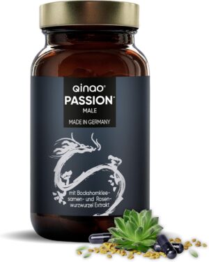 Potenzmittel & Standfestigkeit – Passion Male Vegetable Libido Booster for Men with L Arginine and Citrulline, Supports Testosterone Levels and Lust 90 Capsules, Vegan and No Artificial Additives