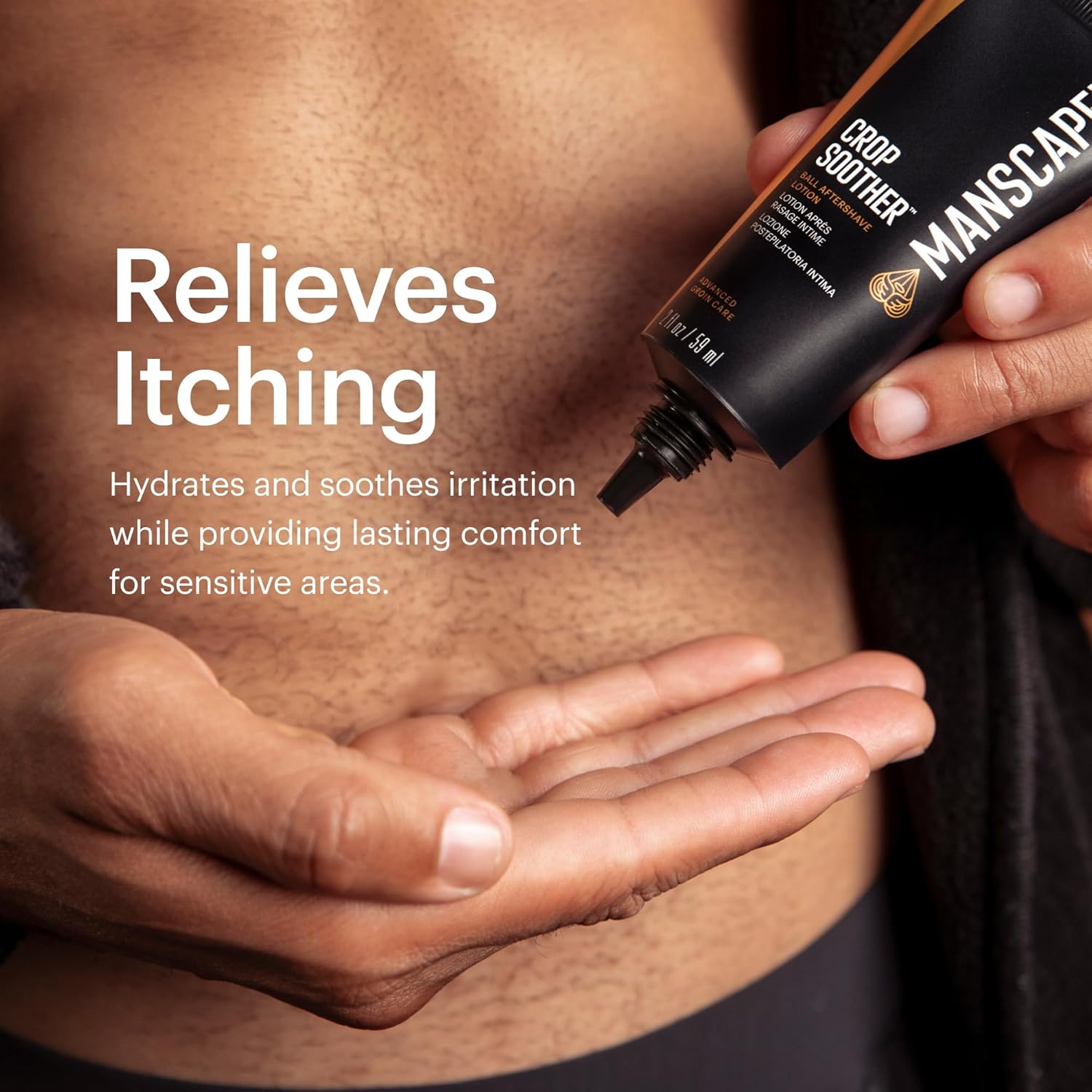 Penisvergrößerung & Pflege – MANSCAPED® Crop Soother™: Intimate Aftershave Lotion, With Aloe Vera, Oatmeal, Shea Butter, Cocoa Butter and Thistle Oil, Counteracts Shave-Related Irritation, For Sensitive Skin – Bild 7
