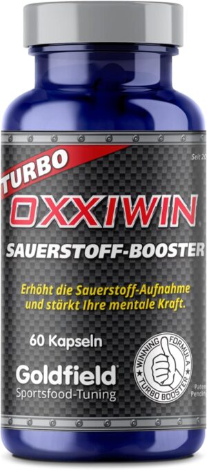 Ausdauer & Energie – Goldfield Oxxiwin Endurance Oxygen Booster Brain Booster Oxygen Concentration Ginkgo Biloba Extract, Iron, Chrome, L Tyrosine and Vitamin Complex (Long-Covid Support) 60 Capsules