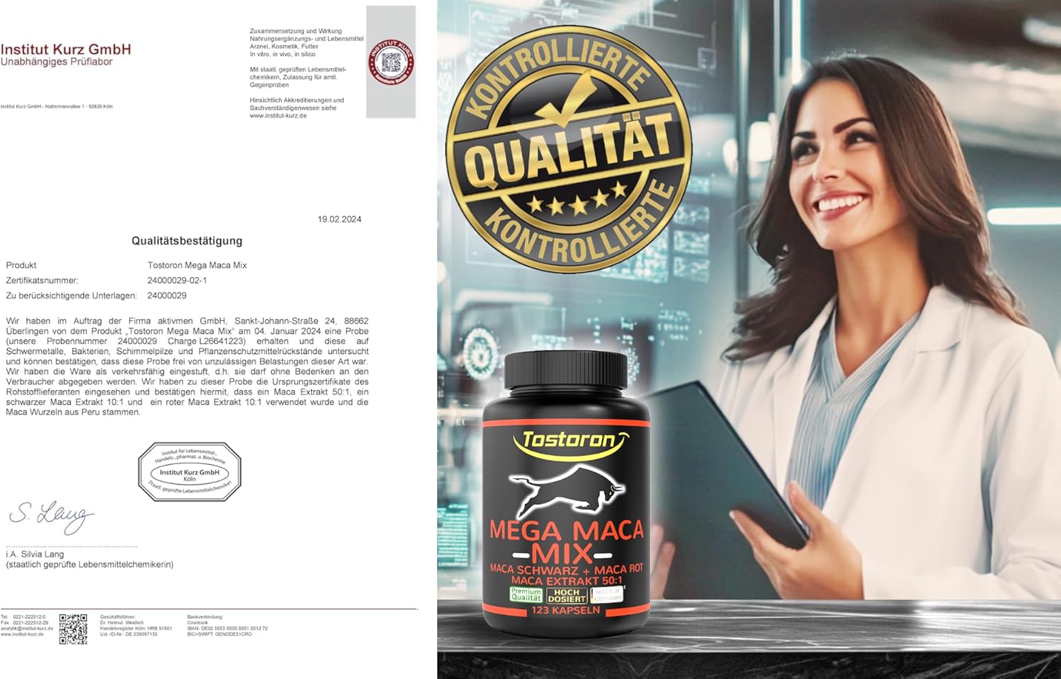 Ausdauer & Energie – Tostoron Mega Maca Mix High Dose – Get the Tostoron Hammer Directly Home! 123 Capsules with Maca Black + Maca Red + Maca Extract 50:1 | Plus Vitamin B5, Selenium, Zinc - 1 Tin (1 x 103.2 g) – Bild 7
