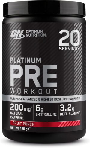 Ausdauer & Energie – Optimum Nutrition Gold Standard Pre-workout Advanced with L-Citrulline, Beta-Alanine and Caffeine, Fruit Punch, 20 Servings, 420 g