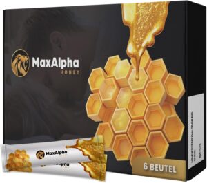 Ausdauer & Energie – MaxAlpha Honey with Ginseng Extract & Vitamin C - 100% Pure Herbal Honey | 6 Bags of 15g | Natural Formula | Extra Strong & Instant Energy - For Active Men & Special Private Moments