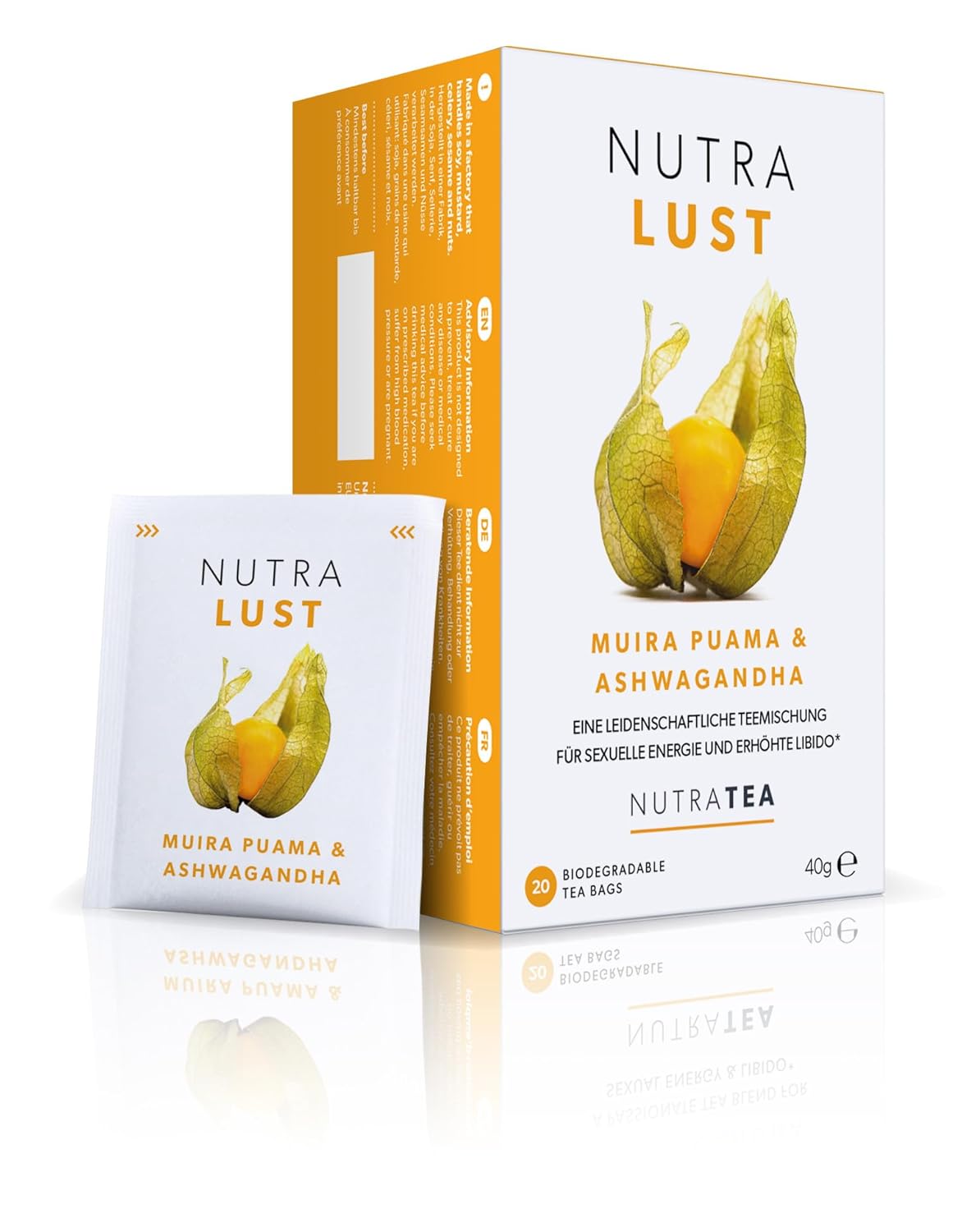 Potenzmittel & Standfestigkeit – Nutra Tea NUTRALUST Libido Tea to Increase Pleasure, Contributes to Hormonal Balance, Maintain Sexual Function for Women & Men, 20 Reusable Tea Bags