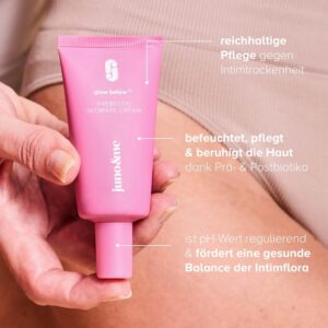 Penisvergrößerung & Pflege – juno & me Prebiotic Intimate Cream (50 ml): pH Skin Neutral Moisturising Cream for the Intimate Area with Pre- & Postbiotics - Relieves Intimate Dryness with Lactic Acid, Hyaluronic Acid & Vitamin E