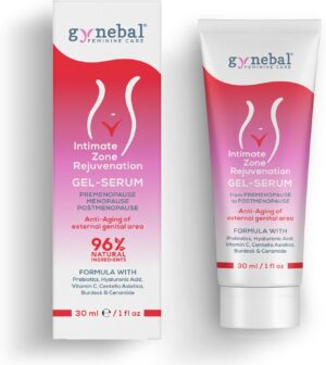 Penisvergrößerung & Pflege – 30 ml GYNEBAL Intimate Antiageing Moisturising Cream for Menopause and Vaginal Dryness for External Vaginal Use - Cream without Estrogen with Hyaluronic and Vitamin C for Rejuvenation of the Intimate