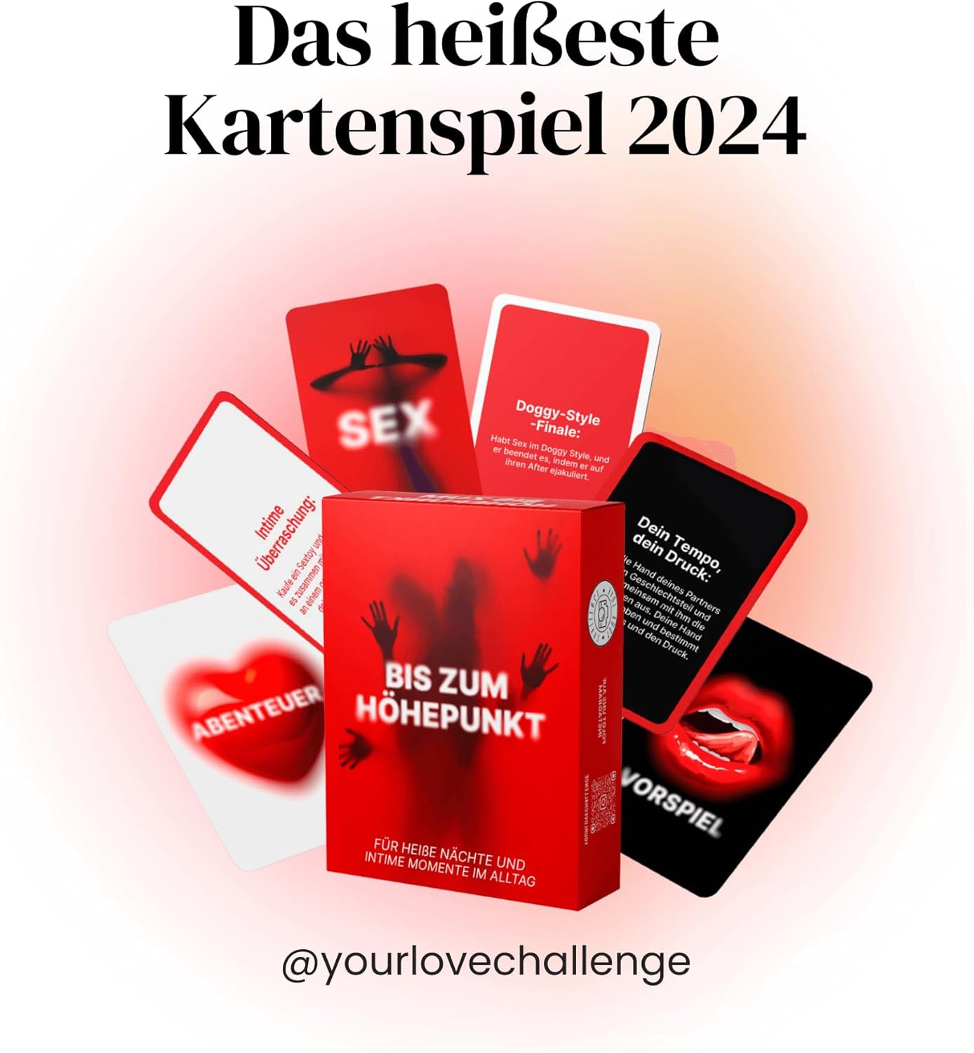 Penisvergrößerung & Pflege – YOUR LOVE CHALLENGE Up to the Climax - 100 Erotic Sex Playing Cards Valentine's Day Exciting Sex Game for Couples, Perfect for Intimate Moments and Hot Fun in Bed – Bild 3