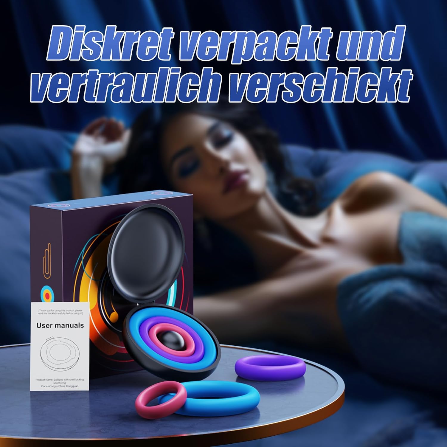 Potenzmittel & Standfestigkeit – Rings Reusable Silicone Candy Colours 3 Different Sizes Pump Sex Toy for Couples Ring Sex Toy Cock Ring Sleeve Sex Toy for Men Sleeve – Bild 4
