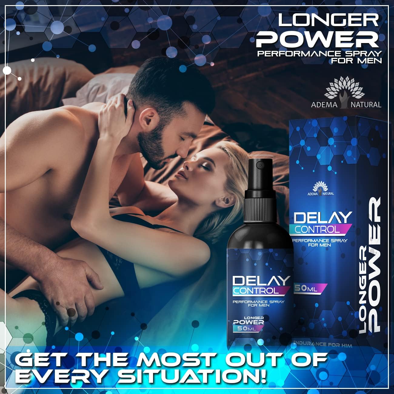 Penisvergrößerung & Pflege – Delay Control Spray for Men - Delay Spray for Active Men - Extra Strong - Instant Effect for Men - Lasts Longer - Delay Ejaculation - High Dose - 50 ml – Bild 6