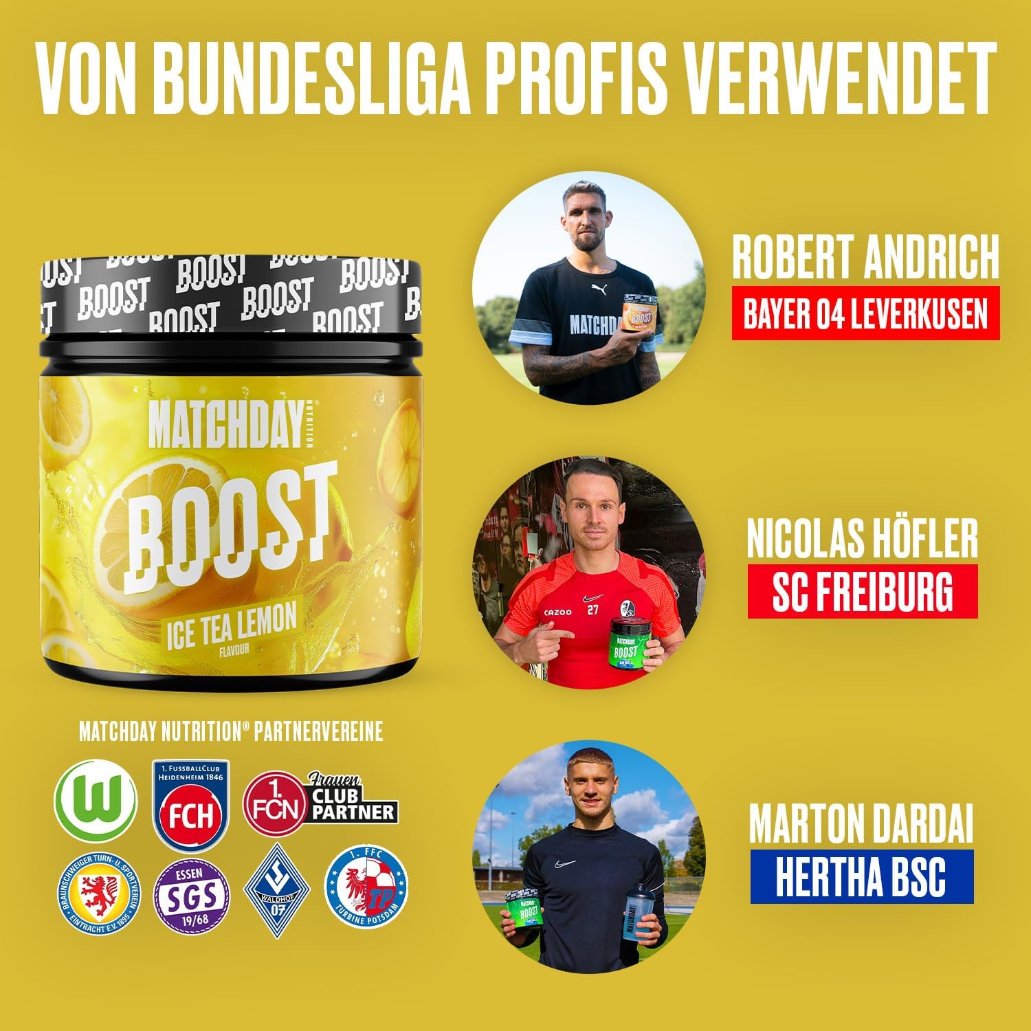 Ausdauer & Energie – MATCHDAY NUTRITION Boost for Footballers I ATP Booster I Athlete Drink with Amino Acids and Carbohydrates I 20 Servings for More Speed Power, Explosivity & Endurance (Ice Tea Lemon) – Bild 5