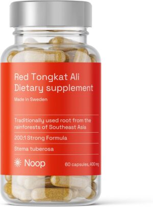 Ausdauer & Energie – Noop Red Ton-kat 400mg Capsules Premium Quality from Sweden with Stema Tuberosa Root Extract, 60 Vegan Capsules