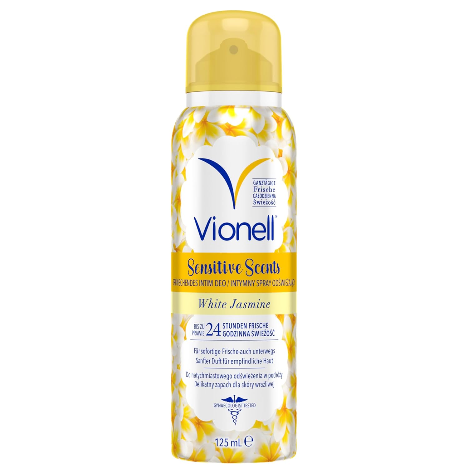 Penisvergrößerung & Pflege – Vionell Sensitive Scents Intimate Deodorant for Women, Long Lasting Freshness, Hypoallergenic, Respects the pH of the Skin, White Jasmine Fragrance, 125 ml – Bild 2