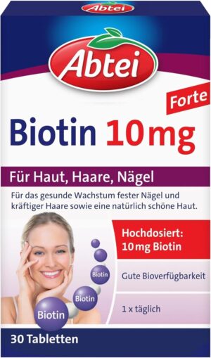 Potenzmittel & Standfestigkeit – Abbey Biotin, 10 mg, 30 pcs, 1 Pack (1 x 22g)