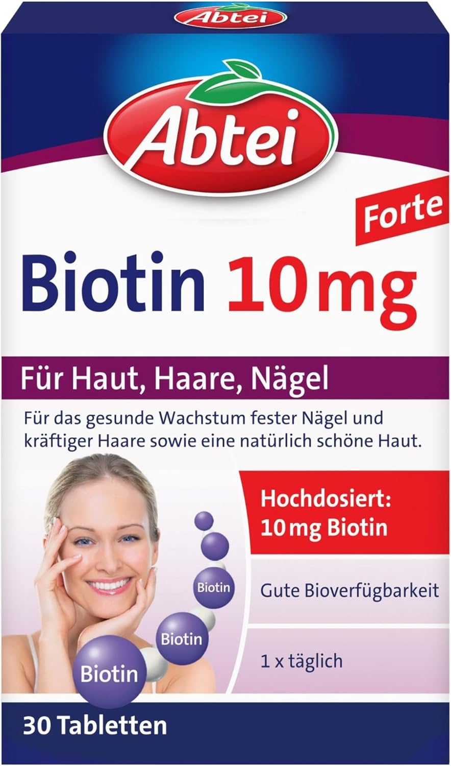 Potenzmittel & Standfestigkeit – Abbey Biotin, 10 mg, 30 pcs, 1 Pack (1 x 22g)