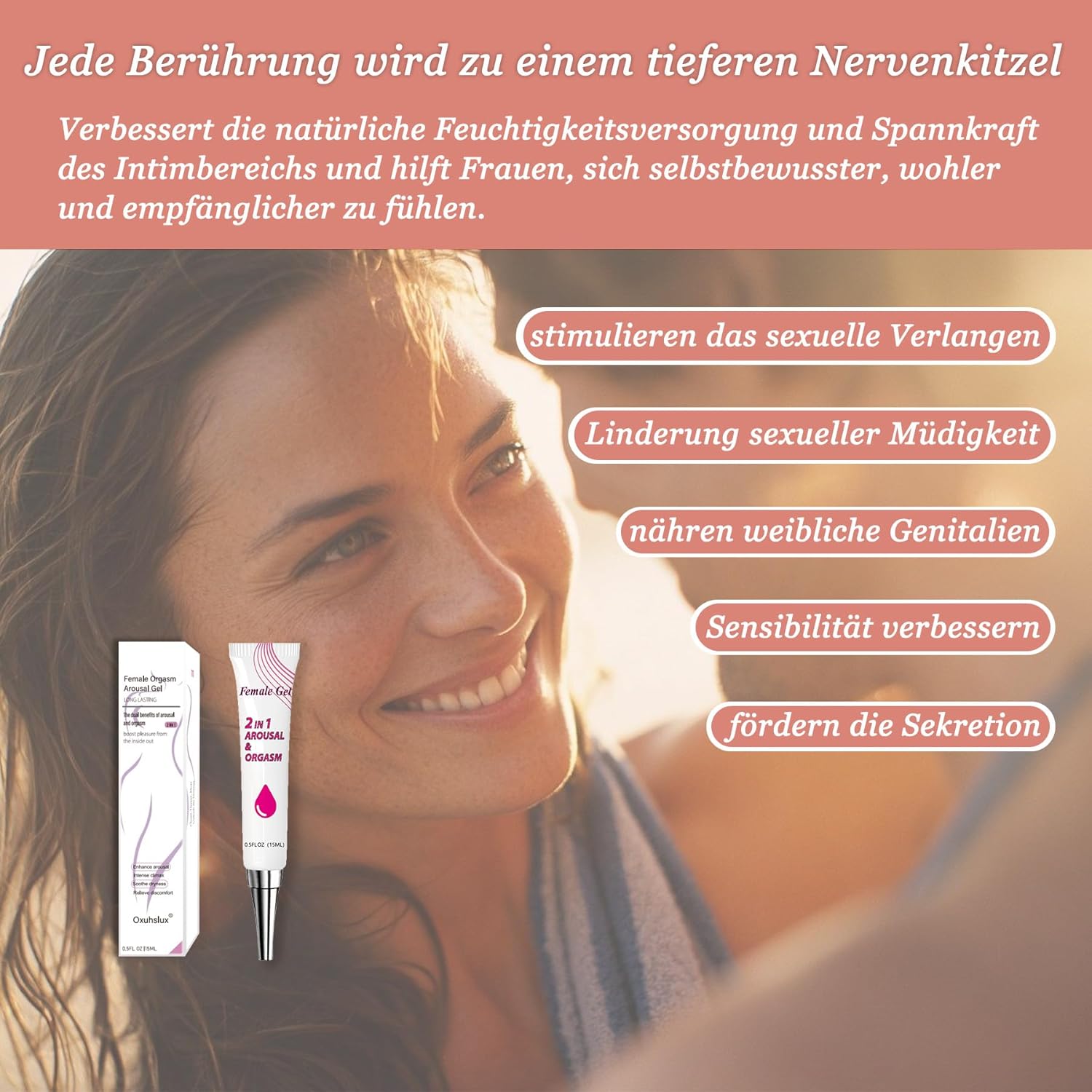 Penisvergrößerung & Pflege – Female Arousal and Orgasm Gel - Fast-acting, Intimate Stimulating Formula, Increases Sensitivity, Lust and Pleasure with Warming Tangle Effect for Women and Couples (15 ml / 0.5 fl oz) – Bild 3