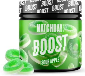 Ausdauer & Energie – MATCHDAY NUTRITION Boost for Footballers I ATP Booster I Athlete Drink with Amino Acids and Carbohydrates I 20 Servings for More Speed Power, Explosivity & Endurance
