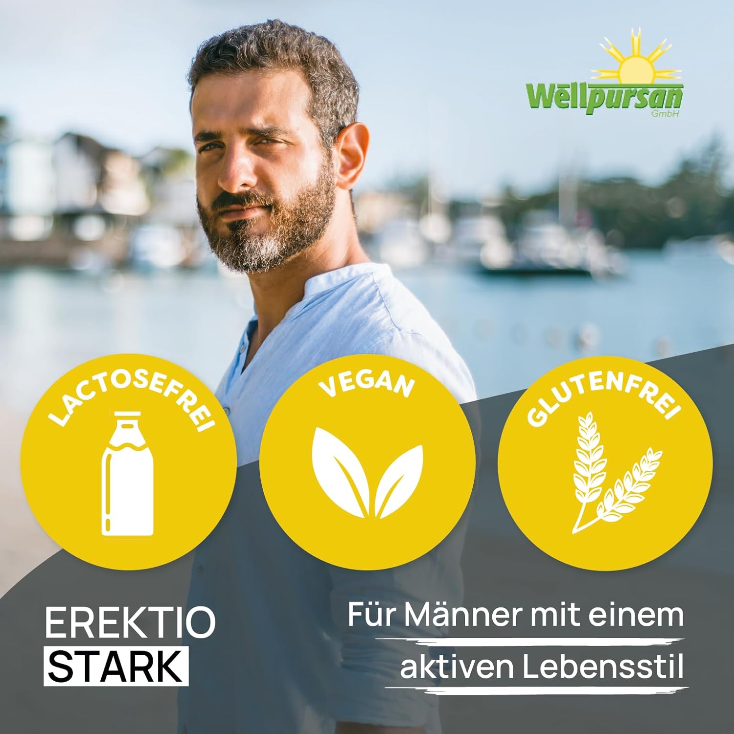 Potenzmittel & Standfestigkeit – Wellpursan Erektio Stark, 90 Capsules, for Active Men, with L-Arginine, Plant Substances, Maca, Zinc, Vegetable High Dose – Bild 2