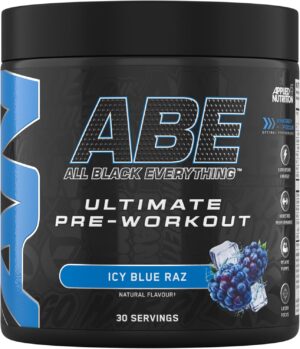 Ausdauer & Energie – Applied Nutrition ABE Pre Workout Powder - Pre Booster for Energy & Performance with Citrulline, Creatine Monohydrate, Beta Alanine (375 g - 30 Servings) (Icy Blue Raz)