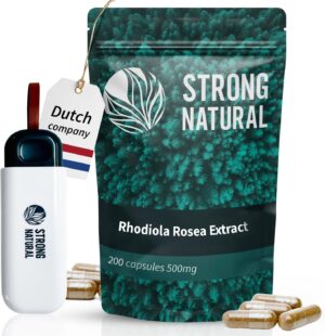 Ausdauer & Energie – Rhodiola Rosea 200 Capsules - Free Pill Box - Natural Energy & Stress Relief - Supports Concentration, Endurance & Mental Clarity - Adaptogen of Strong Natural