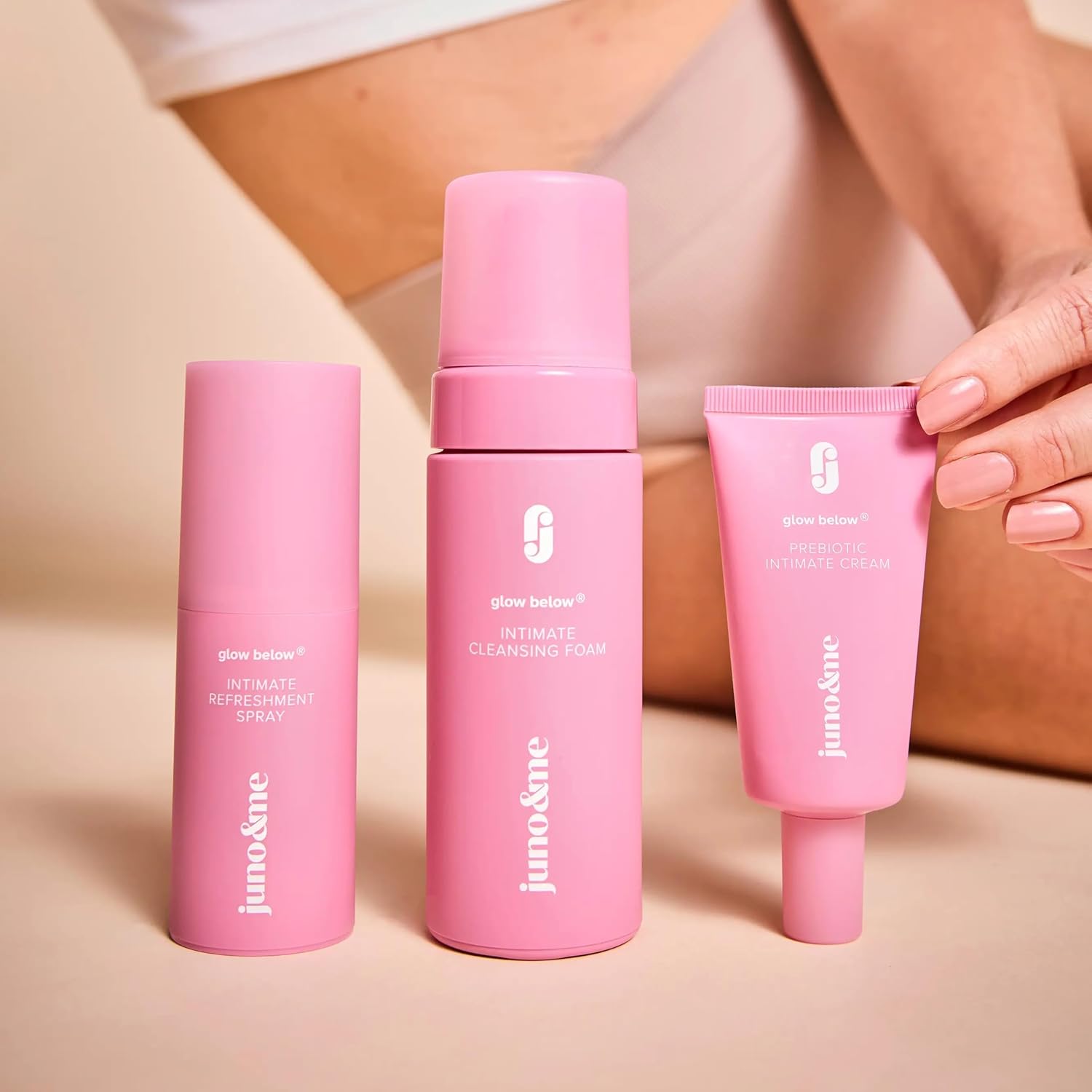 Penisvergrößerung & Pflege – juno & me Prebiotic Intimate Cream (50 ml): pH Skin Neutral Moisturising Cream for the Intimate Area with Pre- & Postbiotics - Relieves Intimate Dryness with Lactic Acid, Hyaluronic Acid & Vitamin E – Bild 3