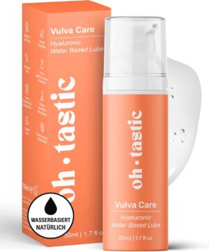 Penisvergrößerung & Pflege – Natural Sensitive Lubricant with Hyaluronic for Women - Intimate Water-based Gel in Dryness, pH Friendly Lubricant, Water-Based Lube with Lactic Acid - ohtastic - (50 ml)