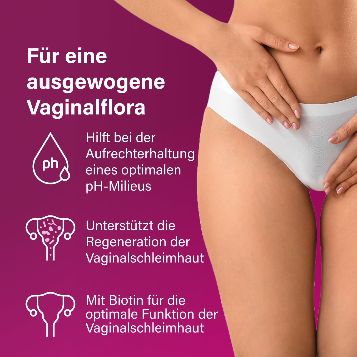 Penisvergrößerung & Pflege – Nupure® Lacto Intimate Vaginal Lactic Acid Bacteria, Plus Biotin for Mucous membranes, Oral Intake, Vaginal Probiotics, 60 Capsules, Vegan, Lactose Free – Bild 2