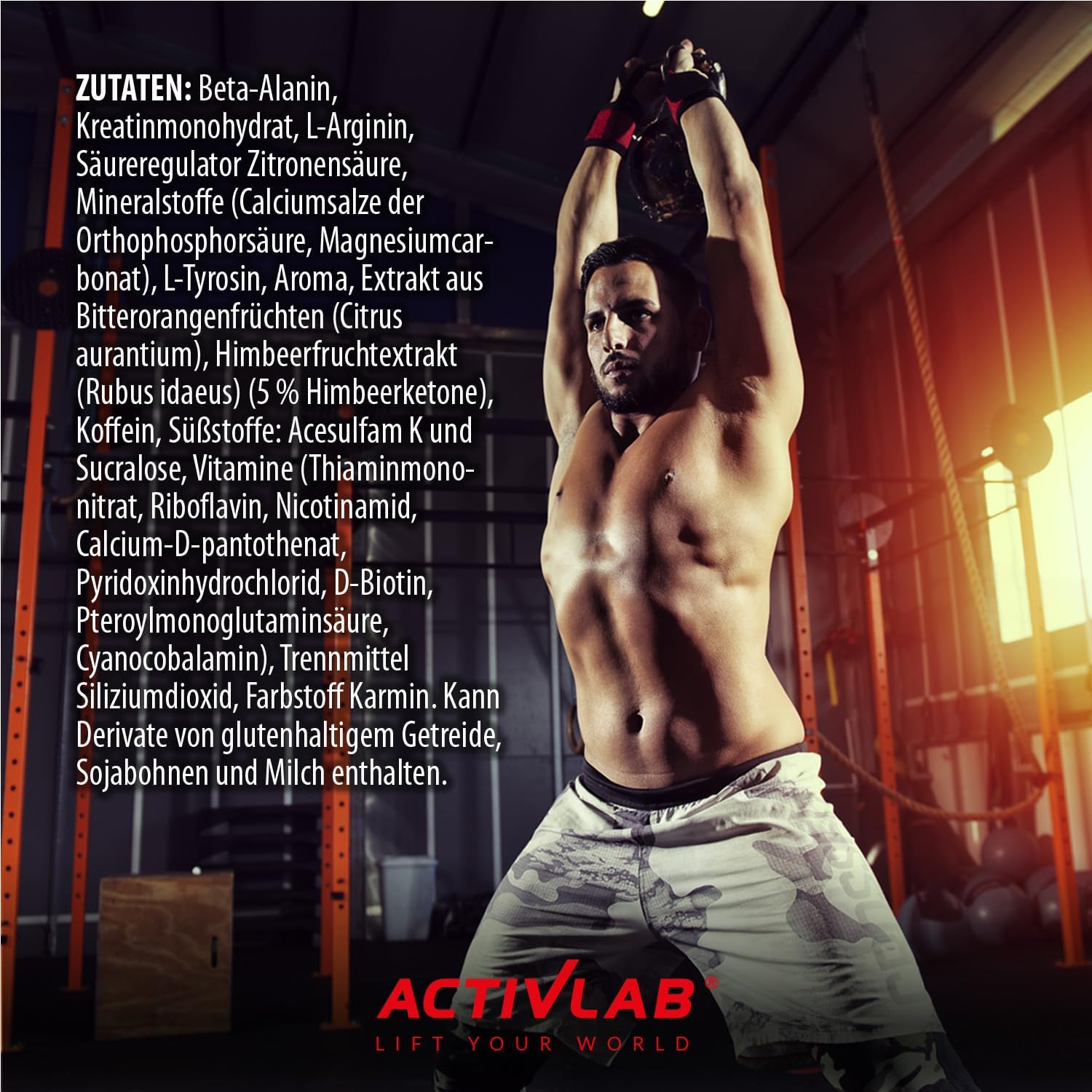Ausdauer & Energie – Activlab Black Wolf Pre Workout 300g - High Dose Booster with Creatine, Beta-Alanine, L-Arginine & Caffeine - Energy, Muscle Pump & Endurance - Multifruit – Bild 7