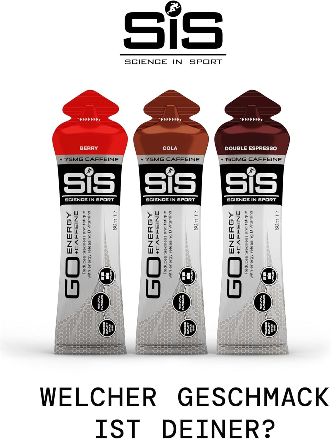 Ausdauer & Energie – Science in Sport Go Isotonic Energy Gel with Caffeine, Berry, 60 ml, Pack of 30 – Bild 6