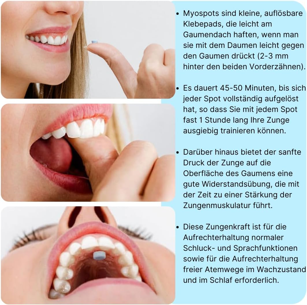 Potenzmittel & Standfestigkeit – Myospots - Effective Tongue Rest Training in Different Flavours - 100 Tablets - Versatile Support for Breathing and Health (Mix 50 Pieces) – Bild 2