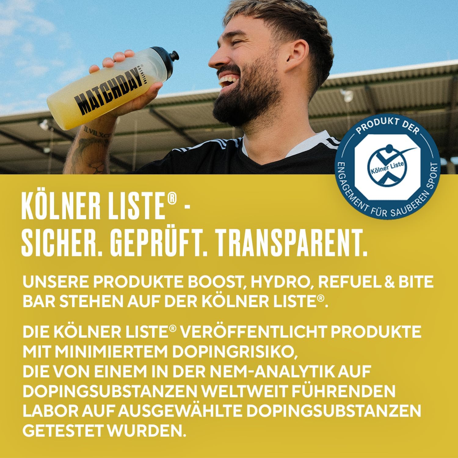 Ausdauer & Energie – MATCHDAY NUTRITION Boost for Footballers I ATP Booster I Athlete Drink with Amino Acids and Carbohydrates I 20 Servings for More Speed Power, Explosivity & Endurance (Ice Tea Lemon) – Bild 6
