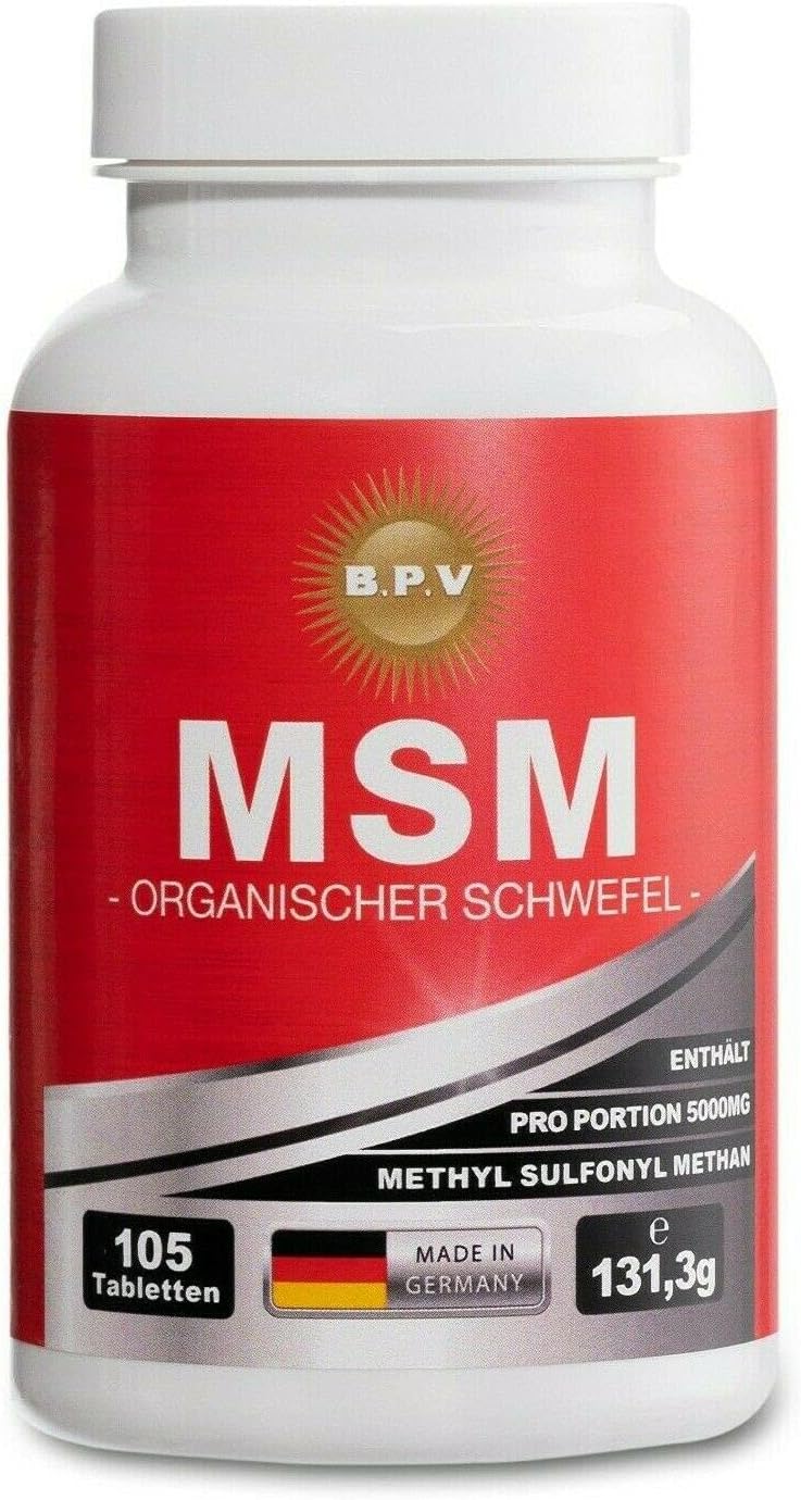 Potenzmittel & Standfestigkeit – BPV - MSM 2 x 105 Tablets - Organic Sulphur - High Dose 5000 mg Daily Dose