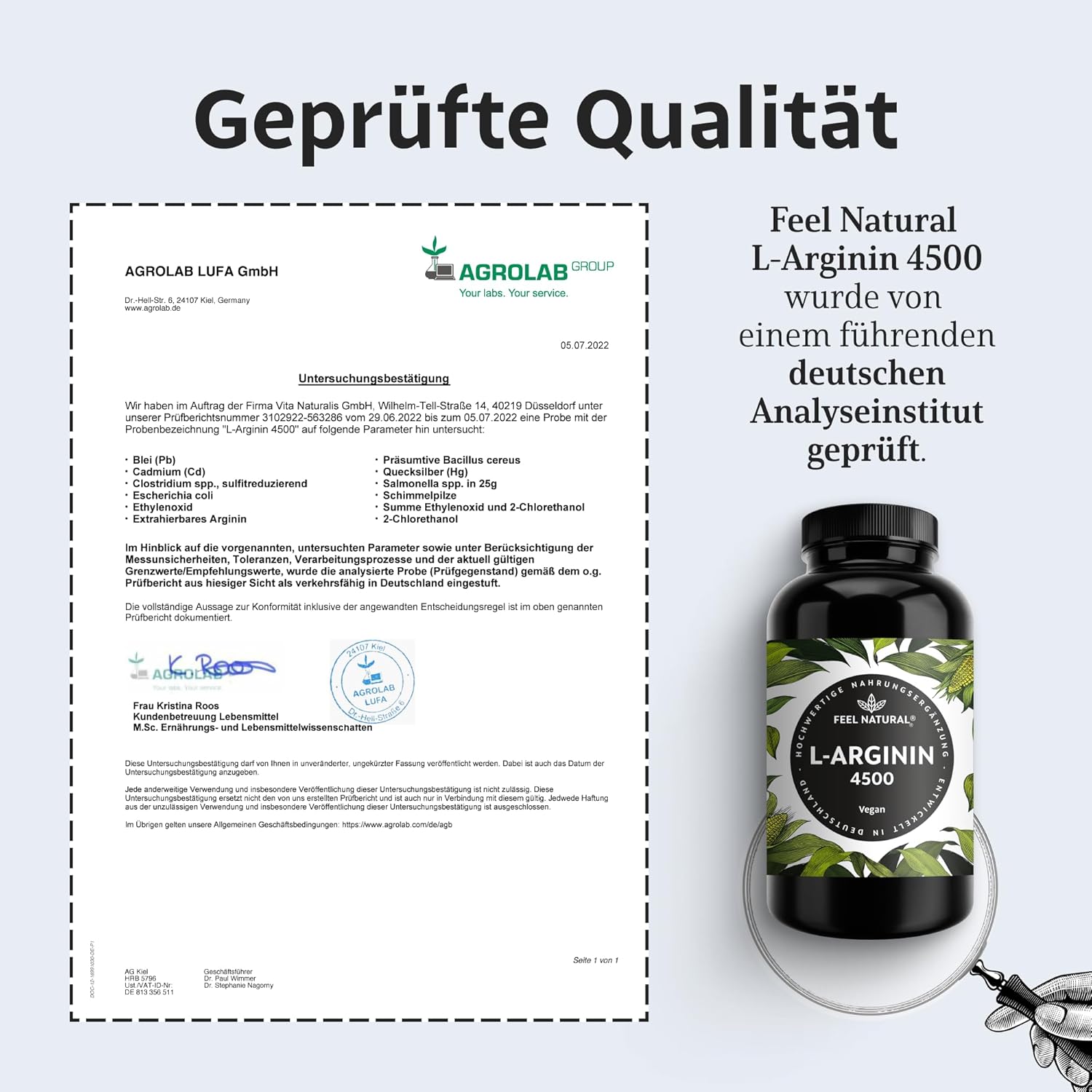 Potenzmittel & Standfestigkeit – L-Arginine 365 Vegan Capsules with 4500 mg Vegetable L-Arginine HCL from Fermentation (of Which 3750 mg Pure L-Arginin) Per Daily Dose, No Additives, High Dose, Vegan, Made In Germany – Bild 5