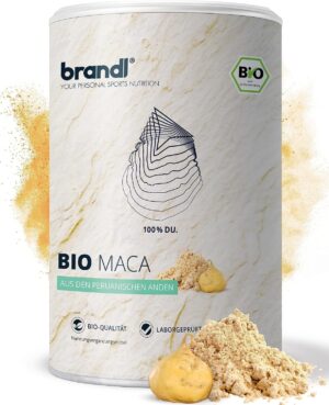 Potenzmittel & Standfestigkeit – Maca Powder Organic from Peru, Optimised for Athletes by brandl Bottled in Germany, 500 g
