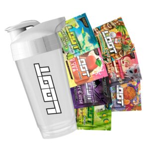 Ausdauer & Energie – LOOT - Shaker with 7 Game Booster Stacks/Energy Drink with 200 mg Caffeine & Taurine/Gaming Tasting Set for Concentration, Endurance & Responsiveness