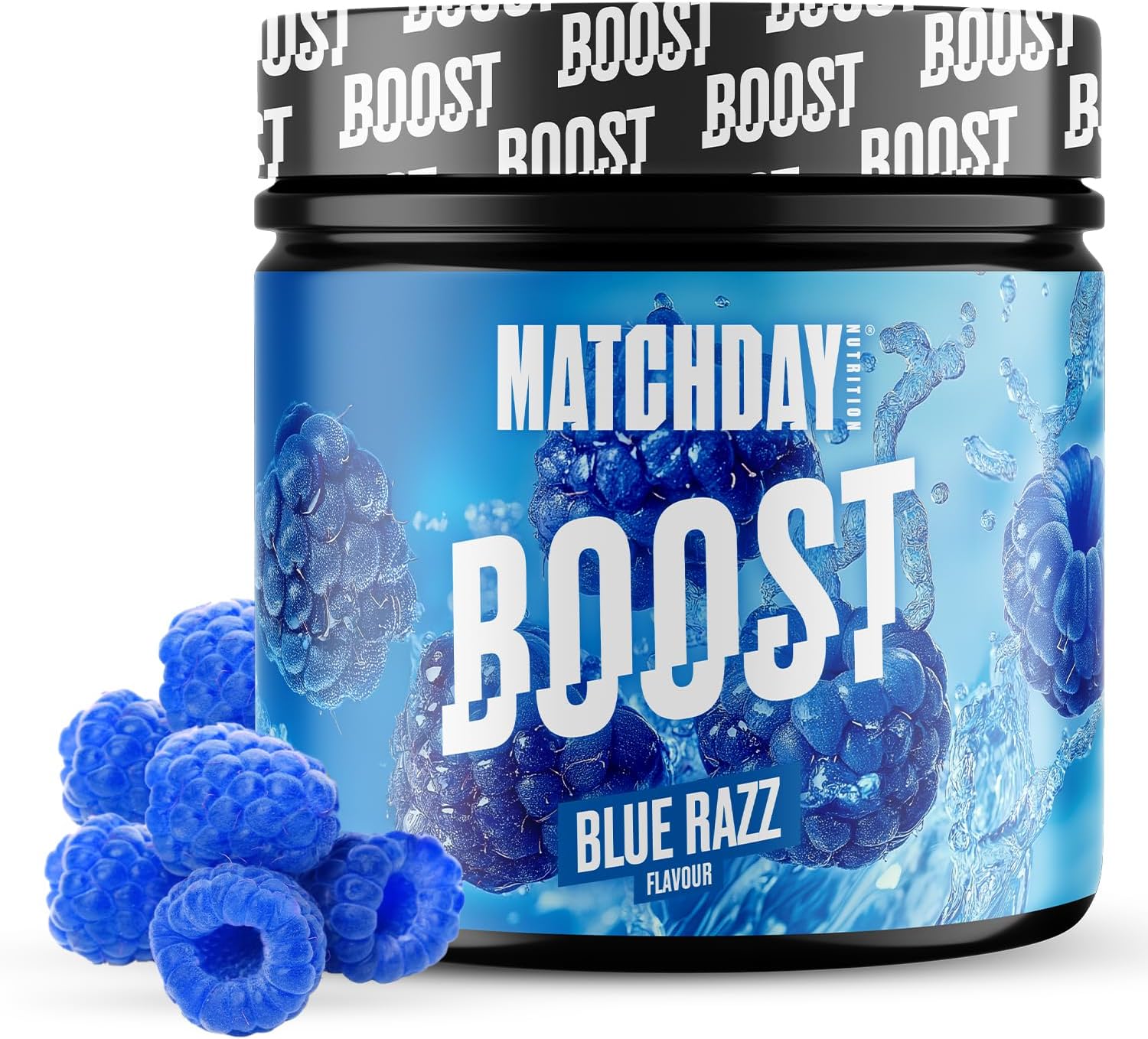 Ausdauer & Energie – MATCHDAY NUTRITION Boost for Footballers I ATP Booster I Athlete Drink with Amino Acids and Carbohydrates I 20 Servings for More Speed Power, Explosivity & Endurance (Blue Razz)