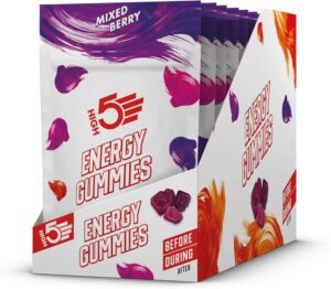 Ausdauer & Energie – HIGH5 Energy Gummies - Carb Boost Sports Nutrition with Carbohydrates, Vitamin B6 & Sport Electrolytes - Sports Food for Running, Jogging & Cycling - 10 x 26 g Energy Pouches - Vegan Power Bites,
