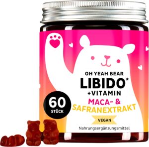 Potenzmittel & Standfestigkeit – Maca-Komplex – mit 300 mg hochdosiertem Maca-Extrakt, Biotin, Zink, Kupfer und Selen – sowie Safranextrakt und Tribulus-Terrestris-Fruchtextrakt – 60 Stück – Vegan – Bears with Benefits