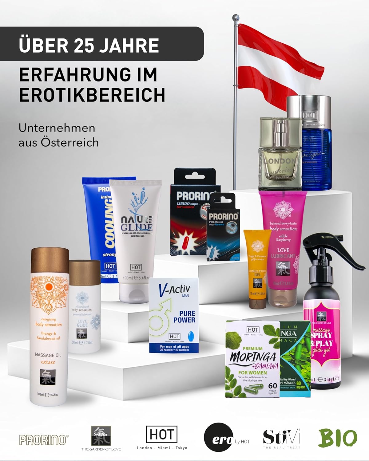 Penisvergrößerung & Pflege – HOT Junggesellinnenbox I Mit Stimulation Gel, Couples Cream, Gleitmittel, Massageöl & Libido-Kapseln I Hochwertige Inhaltsstoffe, verführerische Düfte & Aromen I Ideal als Geschenk – Bild 7