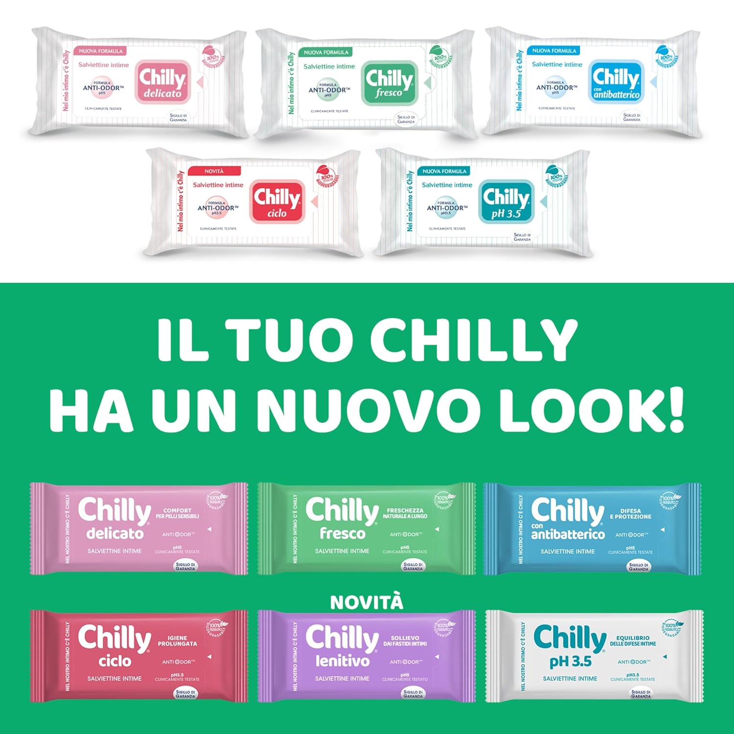 Penisvergrößerung & Pflege – Chilly Fresh Cleansing Wipes, Intimate Hygiene, Protection with Natural Menthol, Daily Use, Clinically Tested, pH 5, 1 Pack of 12 Wipes – Bild 3