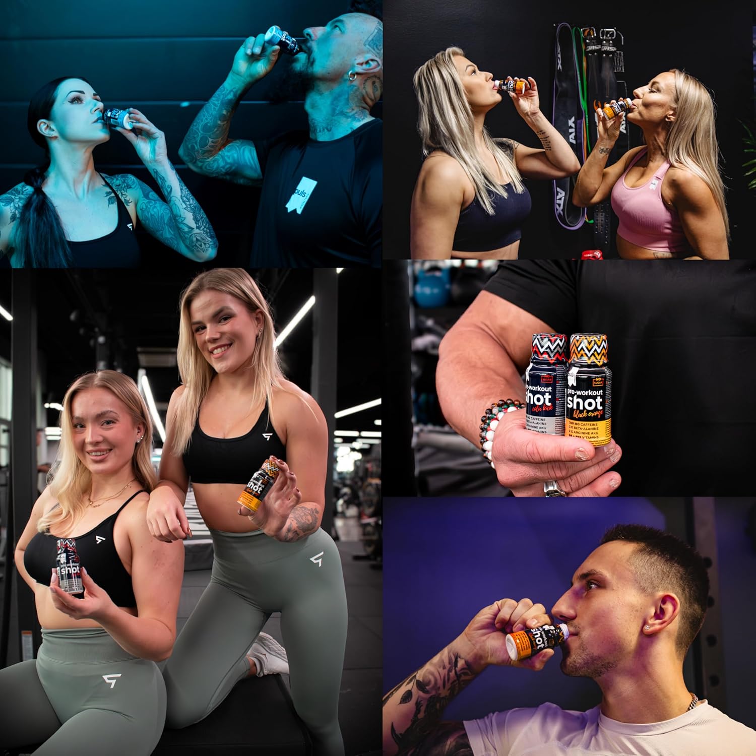 Ausdauer & Energie – Puls Pre Workout Shot Cola Kick 12 x 60 ml - Booster with 200 mg Caffeine, Beta-Alanine, Arginine AKG & B Vitamins – Bild 7