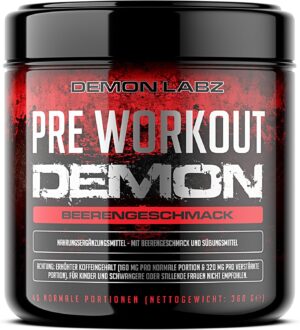 Ausdauer & Energie – Pre Workout Beast Hardcore Pre Workout Booster with Caffeine, Creatine Monohydrate, Beta Alanine and Glutamine