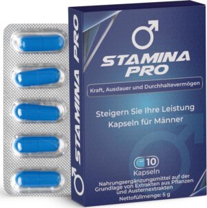 Potenzmittel & Standfestigkeit – Capsules for Men, Instant and Long-Lasting Effect, Blue High Dose Tablets for Men, Made with Natural Ingredients, 10 Premium Servings